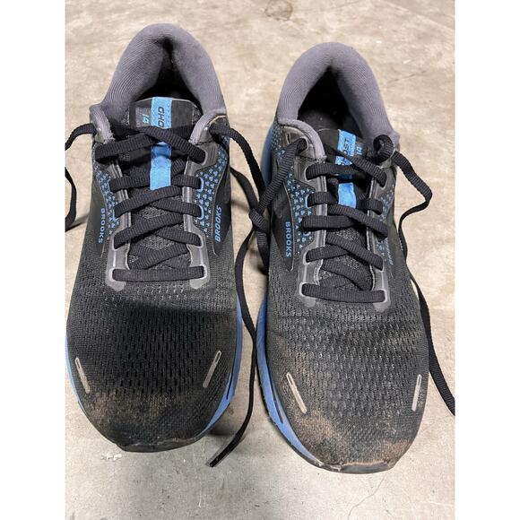 Brooks Ghost 14 Black Blue Running Comfort Athletic Shoes Mens Size 11 - Picture 4 of 10